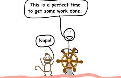 Instant Gratification Monkey 2 Drawing of the rational decision maker and the instant gratification monkey by Tim Urban from Wait but Why, Uitstelgedrag